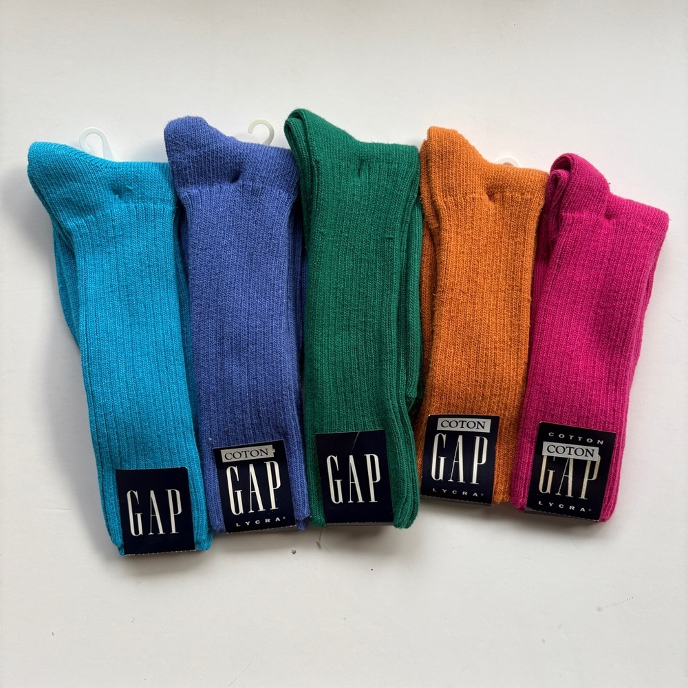 Vintage GAP socks NWT Rainbow Set of (5) Pairs